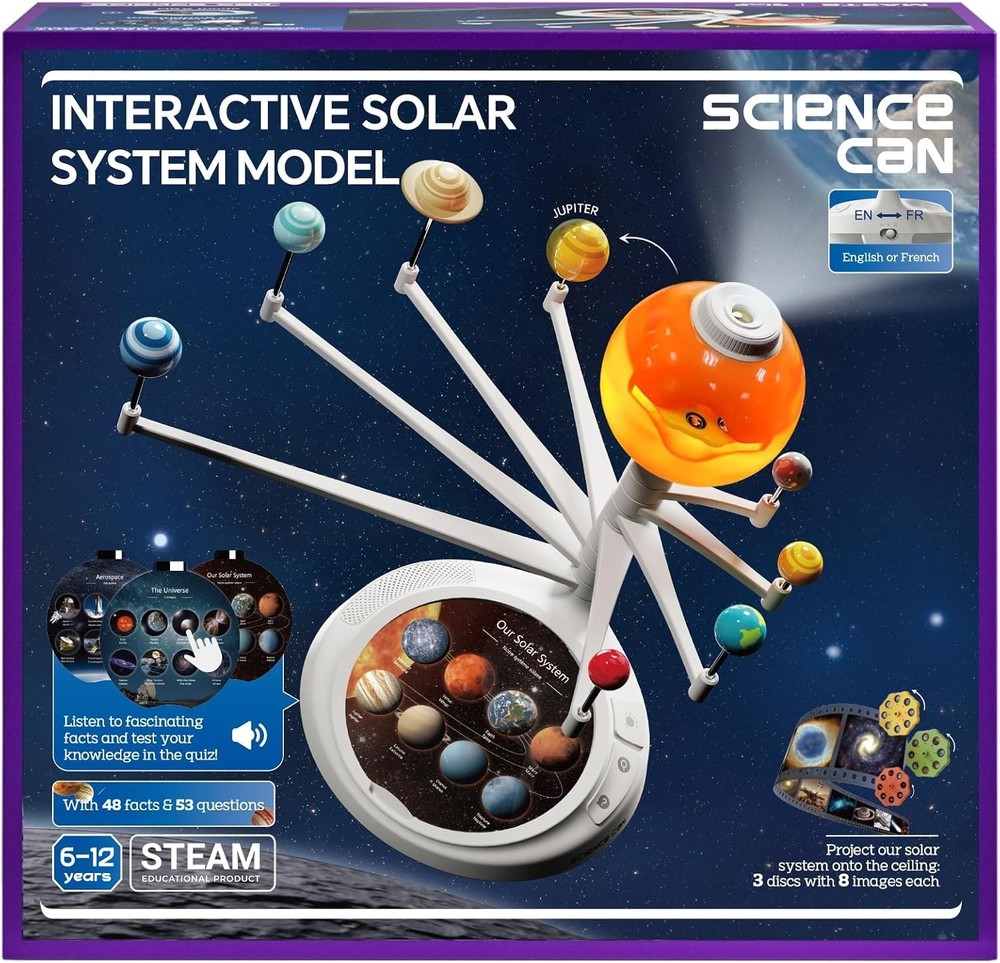 Interactive Talking Solar System Model – Bilingual STEM Learning Kit for Kids