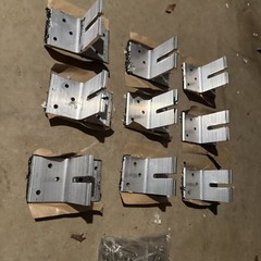 QTY 9 Solar ButyL Foot Mill Dovetail T Bolts Metal Brackets With SS Lags