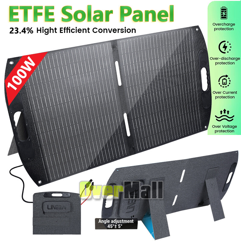 LINEBA 200W Foldable Portable Solar Panel IP67 for Power Station RV with MC4