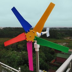 DIY Small Wind Turbine Generator Kit and Light Strip for Backyard Decoration …