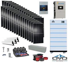17KW Complete Offgrid Solar Kit – 15K Sol-Ark Inverter + 30.72KW OMO Stack Lithi