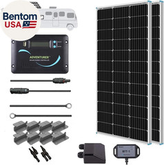 200W 12V RV Solar Panel Kit N-Type – Adventurer 30A LCD PWM Charge Controller +