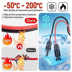 12 AWG XT60i Female to Solar Connector Solar Panel Extension Charging Cable