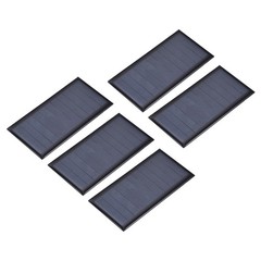 5Pcs 5.5V 0.55W 100mA Mini Polycrystalline Solar Panel 3.7×1.9″/95x48mm