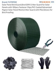 Solar Panel Guard, 6in X 120ft PVC Coated Critter Guard Roll Kit for Solar Pa…