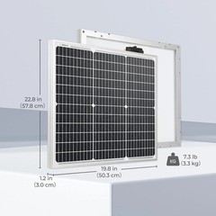 Robust 50W Solar Panel 12V – Ideal for Off-Grid Batteries and Eco-Friendly Power