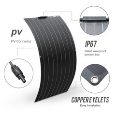 120W Watt Solar Panel Mono Flexible 12V Volt for Off Grid RV Boat Battery Charge