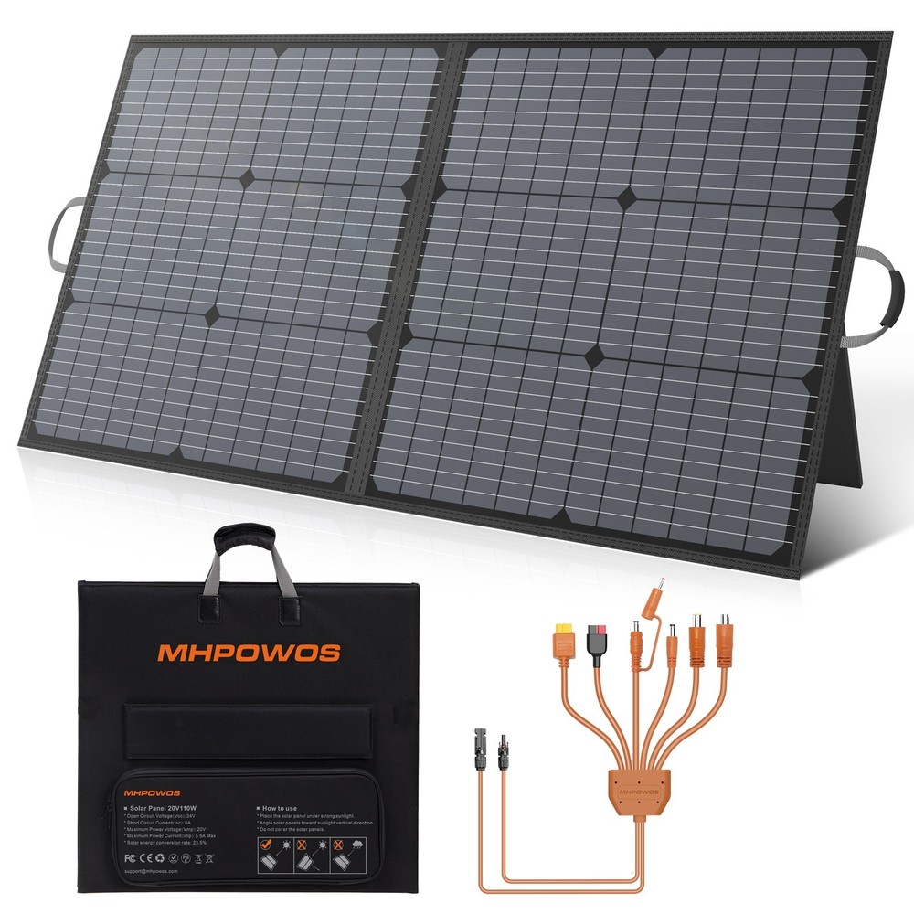 110w 220w Solar Panel Lightweight with Kickstand Backup Power Outdoor Emergency