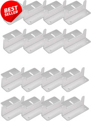 Solar Panel Mounting Bracket Kit 16 Units Z Brackets RV Roof Boat Off-Grid US