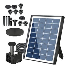 Adjustable Spray Solar Fountain Pump 30-150cm Height 1000L/H Flow Rate