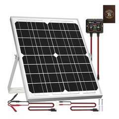 Solar Panel Kit 20W 12V, Waterproof Solar Battery Trickle Charger Maintainer …