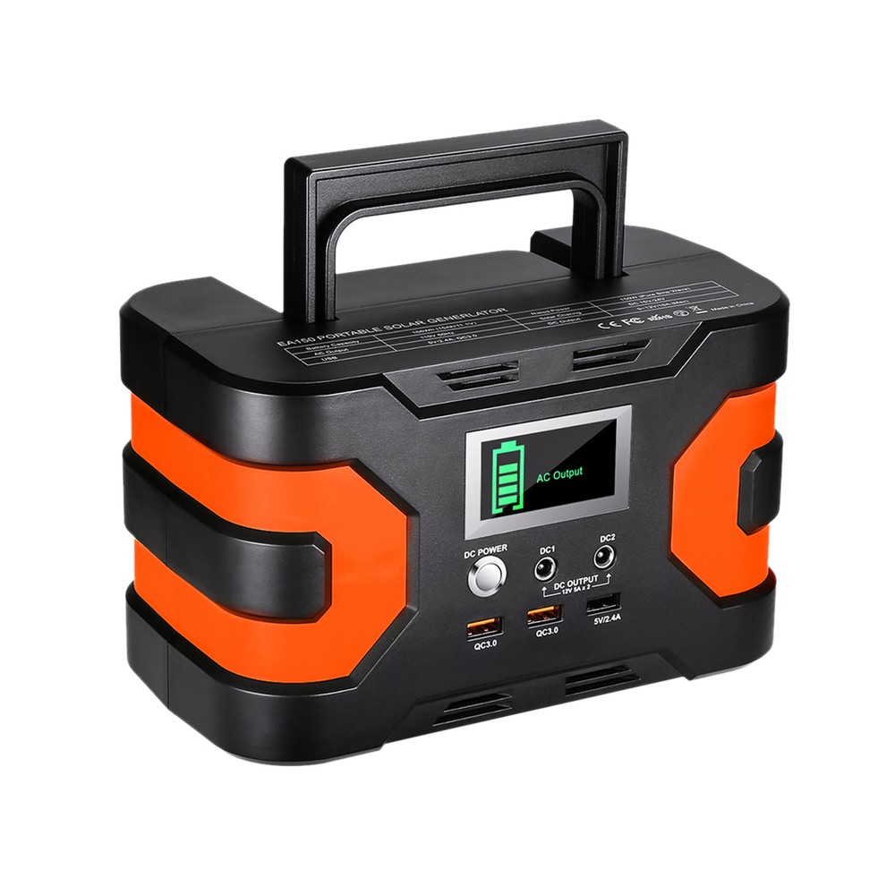 Portable Power Station 166Wh 150W Solar Generator For Home Outdoor Camping D4V3