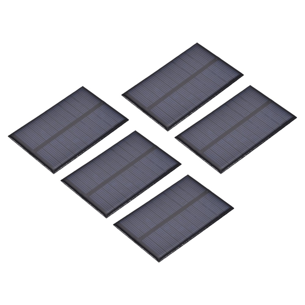 5Pcs 5.5V 0.66W 120mA Mini Polycrystalline Solar Panel 3.3×2.2″/84.5×55.5mm