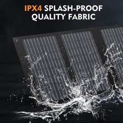40W Foldable Solar Panel for Portable Power Station, QC3.0 USB, 12-15V DC, 10 Co