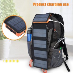 Folding 46800mAh Solar Power Bank 6 Solar Panel Portable Charger For Cell Phone