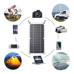 2-6W 5V Solar Panel With USB Port 2PCS Carabiner Monocrystalline Silicon Solar