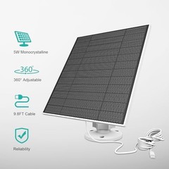 Solar Panel for Eufy Camera, 5W Solar Panel Compatible with Eufycam 3/3C/2/2 1