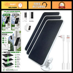 Solar Panel Charger for Ring Cameras – Outdoor Solar Power Supply, 3 Pack, 13FT