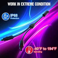 ECO-WORTHY Solar Panel Accessories and Y Branch Connector Battery Cables Kit