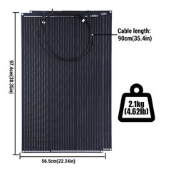 Flexible 200W Mono Solar Panel 12V/24V/36V Power Camping Home RV Battery Charge