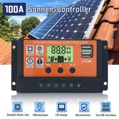 100A PWM Solar Panel Regulator Charge Controller 12V/24V Auto Focus Tracking