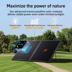 Heavy Duty 200W Portable Solar Panel Foldable Mono Cells MC4 to XT60 DC Adapter