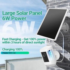 VERVERAY Solar Panel Ring Camera White