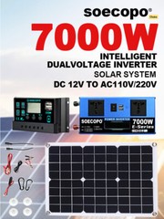 7000W 100A 110V Solar Panel Kit Complete Solar Power Generator Home Grid System