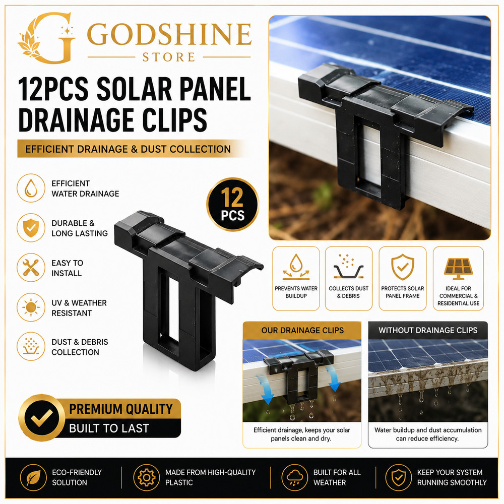 12PCS Solar Panel Drainage Clips 40mm for Commercial Roof Systems