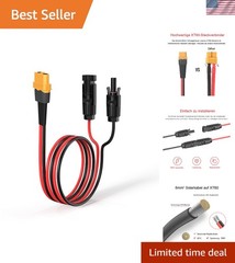 High-Quality 2FT XT60 Solar Cable with 10AWG Tinned Copper for Power Stations
