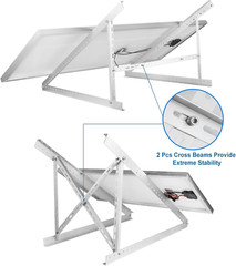 2 Sets 45» Adjustable Solar Panel Mount Brackets for 100-400 Watt Solar Panel,W