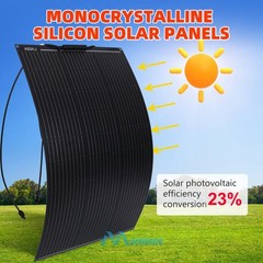 100W 200W 400W Mono Solar Panel 18V Off-Grid Battery Charger+Controller RV Home