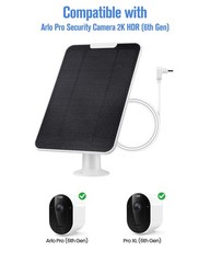 Solar Panel Charger for Arlo Pro 6/6 XL – 6V 5W, Weatherproof, USB-C, 9.8ft Cabl