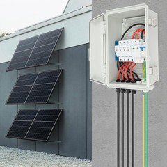 4 String Solar PV Combiner Box 63A Circuit Breaker Solar Panel System Waterproof