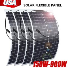150W 600W 900W Flexible Solar Panel,Ultra Light & Thin, Off-Grid, Monocrystaline