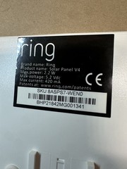 4X Ring Solar Panel for Ring Spotlight Cam Battery/Stick Up Cam Battery – White