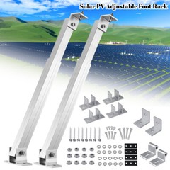 4x Adjustable Solar Panel Tilt Mount Brackets Aluminum Roof Rack Support RV Boat