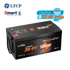 LiTime 36V 100Ah OBM TM Bluetooth LiFePO4 Lithium Battery For Outboard Motor