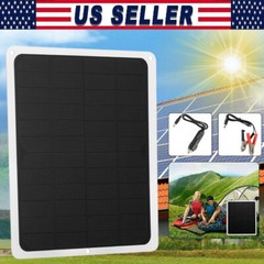 22W Solar Panel 12V Trickle Charger Battery Charger Kit Maintainer Boat RV Car