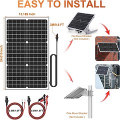 12V Solar Panel Kit 30W – Ultra-Smart MPPT Battery Charger for RV & Boat