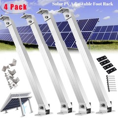 4 pcs Adjustable Solar Panel Tilt Mount Brackets Aluminum Alloy Mounting Bracket