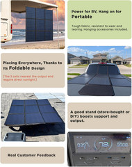 200W Portable Solar Panel, 23% Efficient, Foldable for Camping & Outdoor Use
