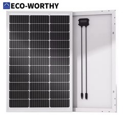 ECO-WORTHY 100 Watt Solar Panel 18 Volt Monocrystalline Panel High Efficiency
