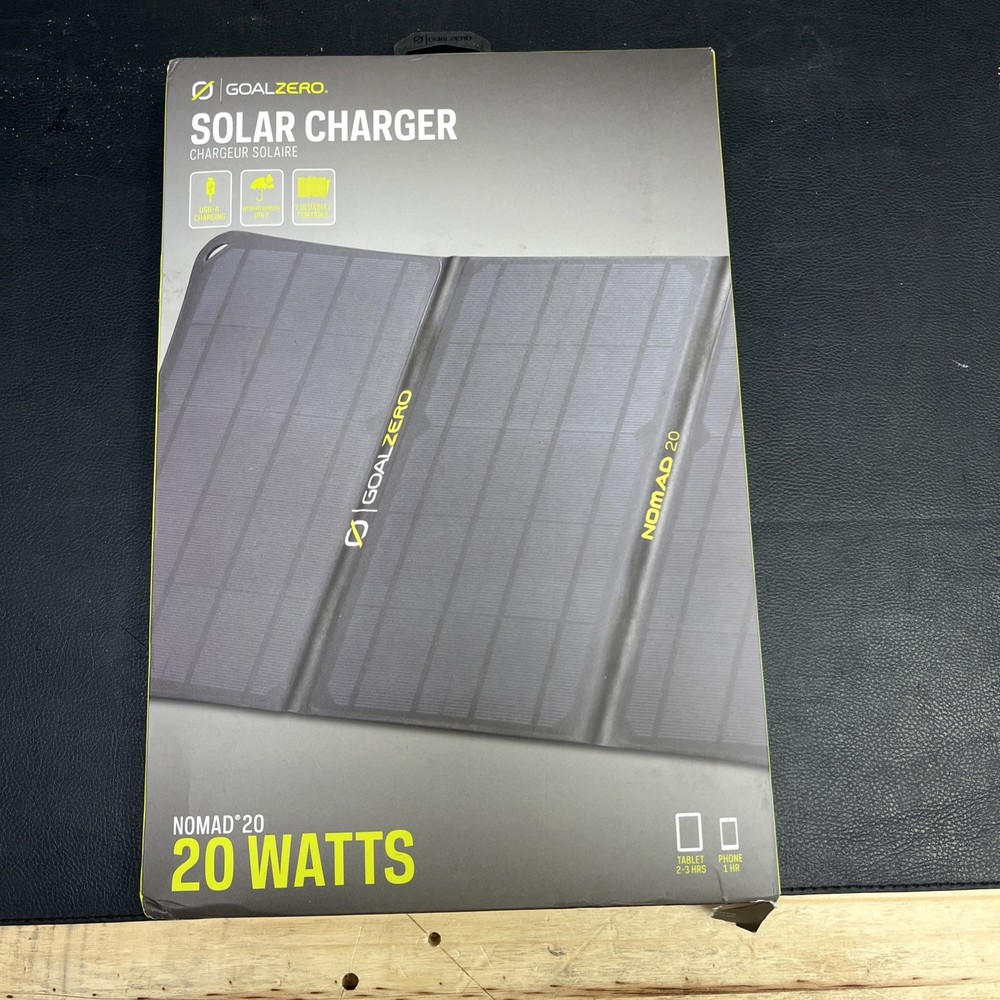 Goal Zero Nomad 20 Foldable Solar Panel. Solar Charger. Charge phone, GPS + MORE