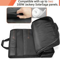 Solar Panel Carrying Case Compatible with 2 Jackery Solarsaga 100W Panels, Padde
