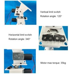 DC Dual-axis Gimbal For Solar Tracking Monitor Large Load High Torque X/ Y-axis