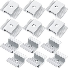12 Pack Solar Panel Mid Clamps 1.06 Inch Solar Panel Bracket Aluminium M