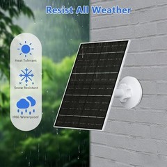 7W Solar Panel Charger for Ring Camera – USB-C, IP66 Waterproof, 360° Mount, 8.8