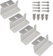 Silver Solar Panel Z Bracket Mounts – 4pc Lightweight RV Van Trailer Roof Mounts