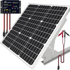 Versatile 50W Solar Panel with Waterproof Controller for Outdoor Adventures